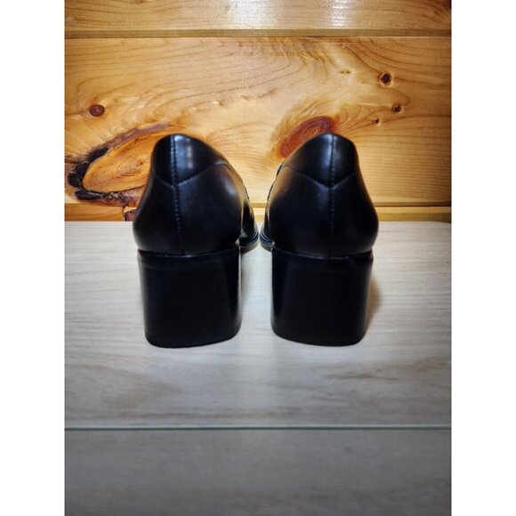 Rockport Women's Comfort by DMX Blue/Black Leather Loafers -Size 7.5W Block Heel - Picture 5 of 9